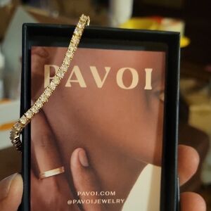 3mm CZ 14kt Gold Plated  6.5" Tennis Bracelet